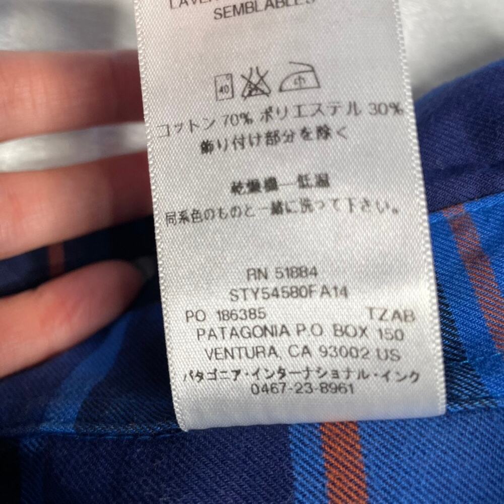 PATAGONIA Blue Womens Plain Button Down Longsleeve Shirt Small 6 Organic Cotton‎ - Picture 3 of 3